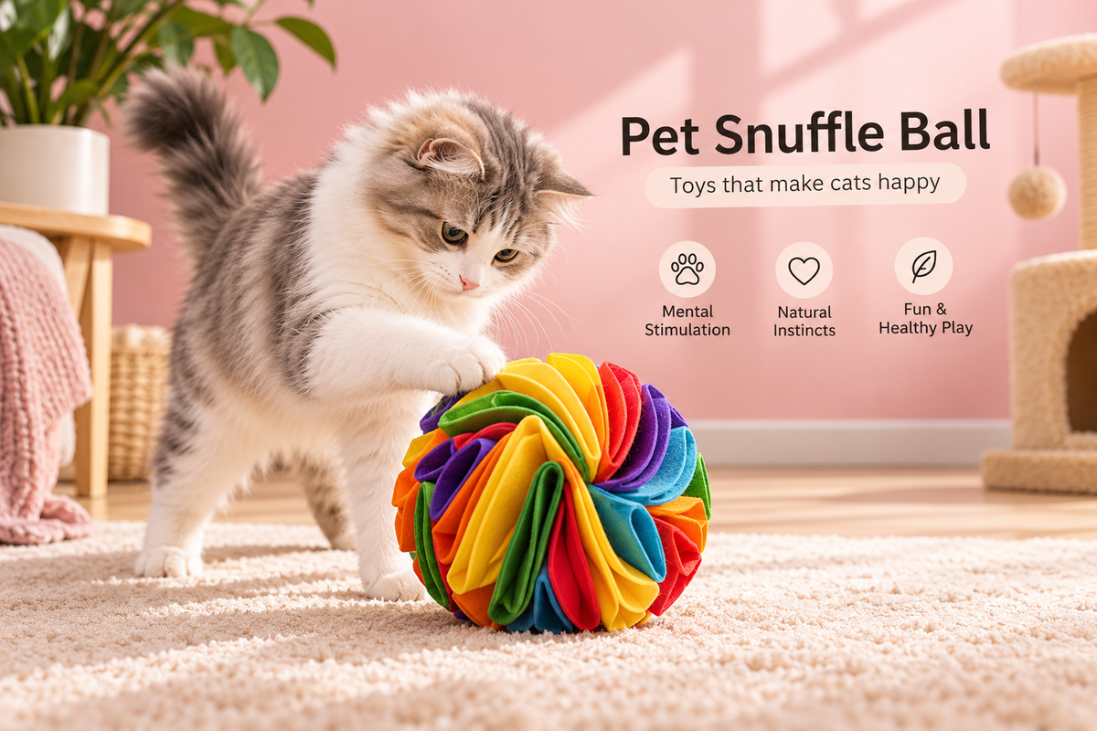 MASRID Snuffle Ball – Interactive Treat-Hiding Toy for Dogs & Cats