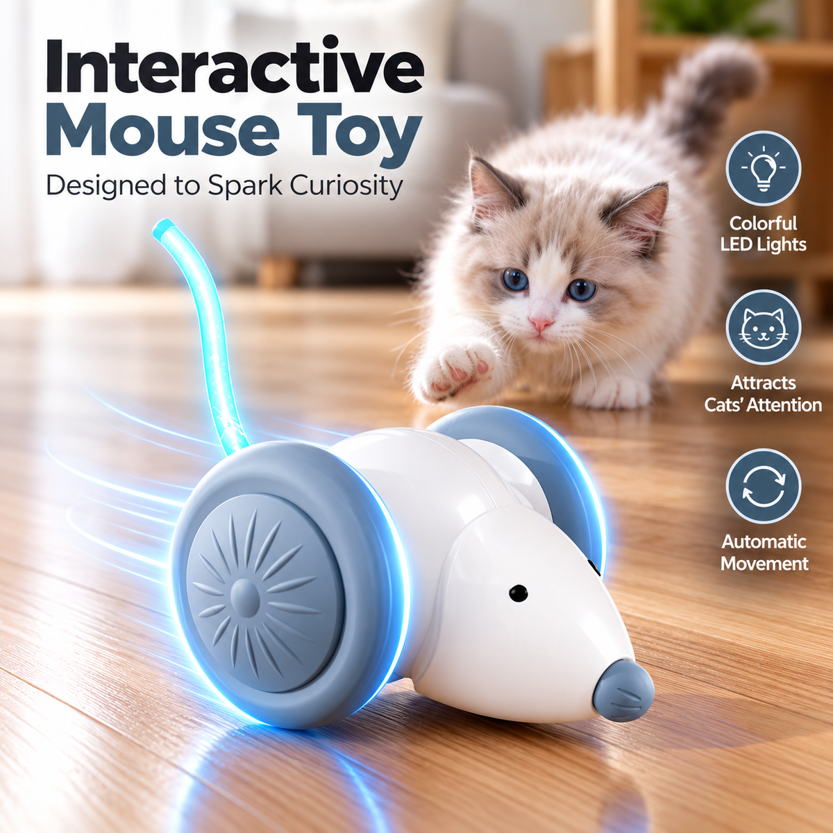 Interactive Electric Cat Toy – Automatic Moving Mouse