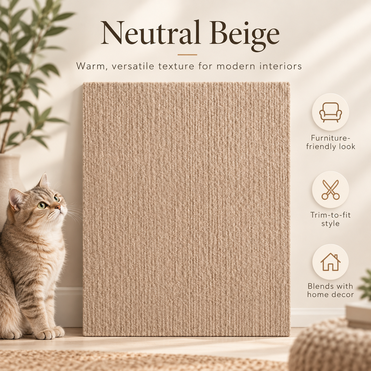 Self-Adhesive Cat Scratching Mat – Sofa & Furniture Protector
