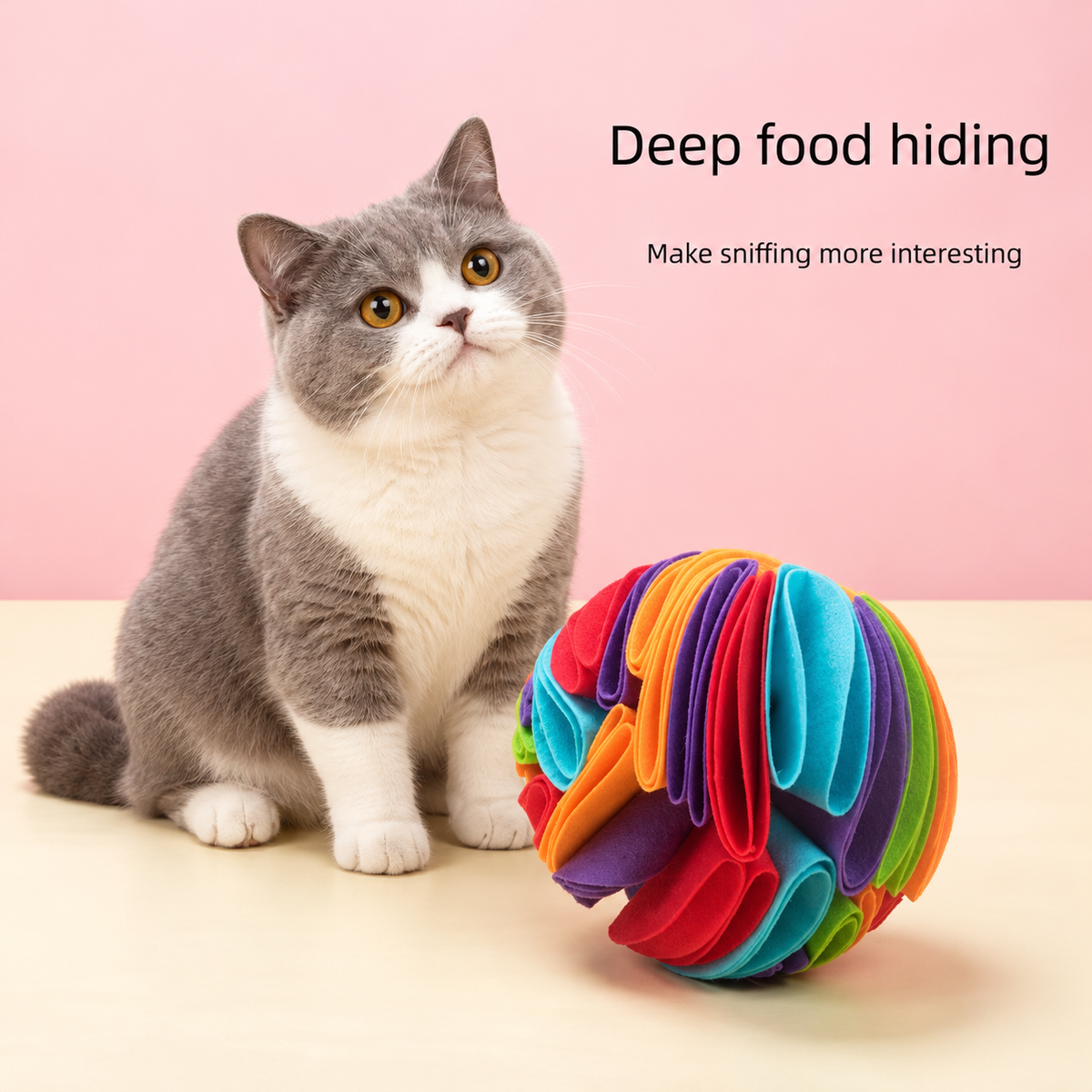 MASRID Snuffle Ball – Interactive Treat-Hiding Toy for Dogs & Cats