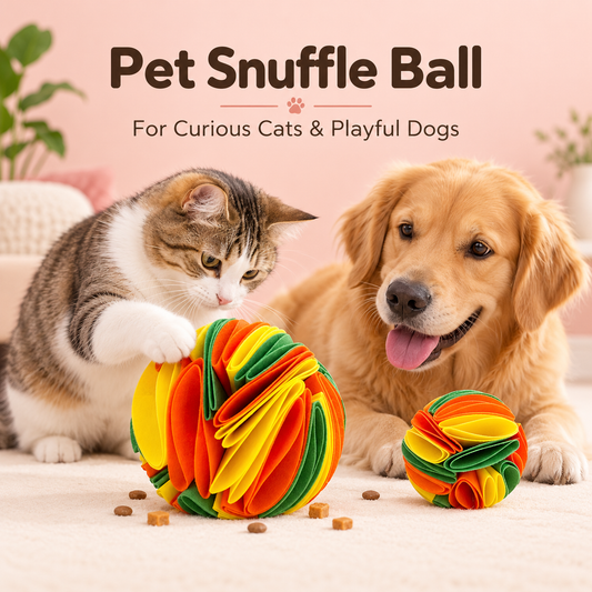 MASRID Snuffle Ball – Interactive Treat-Hiding Toy for Dogs & Cats
